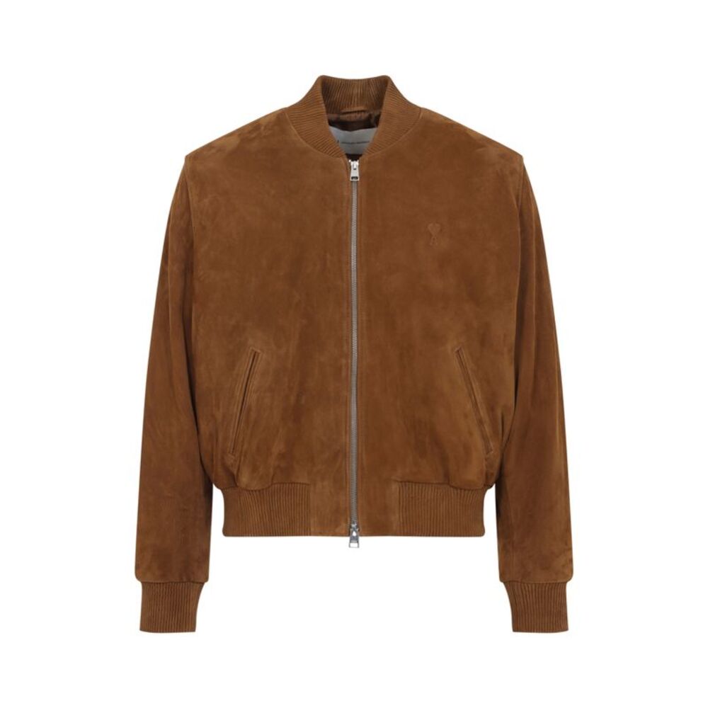 Ami Paris Suede Zipped Jacket Men